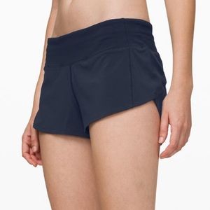 Lululemon Speed Up Shorts Low Rise Navy 2.5 in